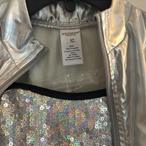 Shimmering Silver Sequin Dance Costume